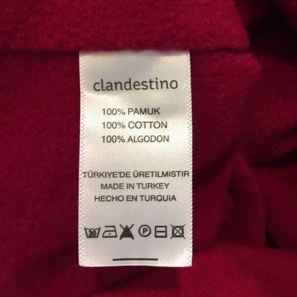 NWT Clandestino Coat Black Fleece Quarter Button Pullover Jacket Front Pocket - Picture 6 of 6